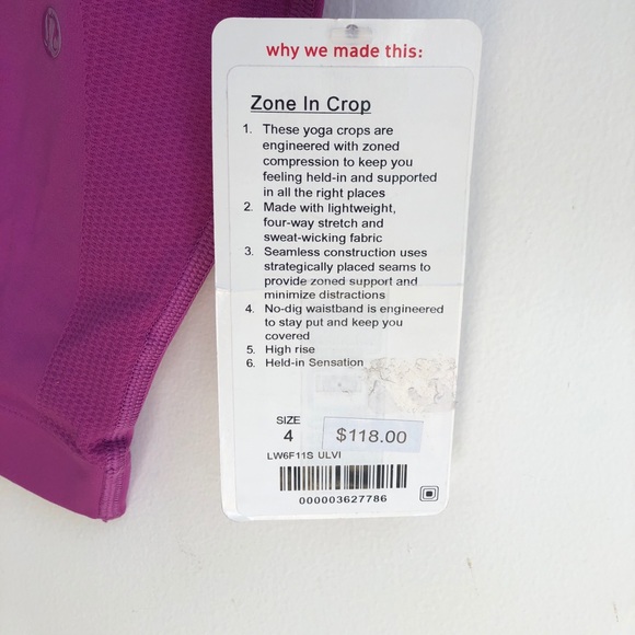 Lululemon Zone in Raspberry Crop - Picture 3 of 3